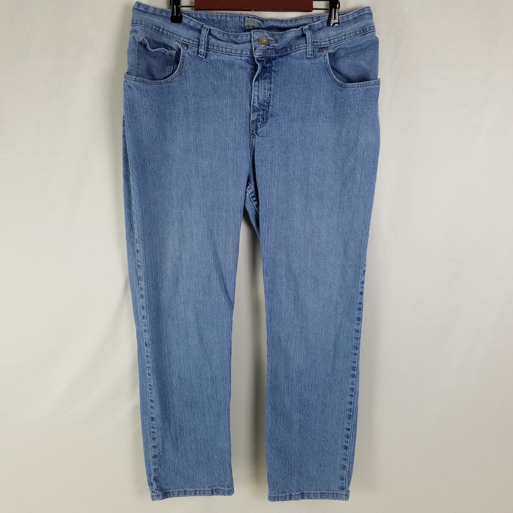 Riders by Lee Womens 18W M Blue Straight Leg Denim‎ Jeans 157G188 High Rise